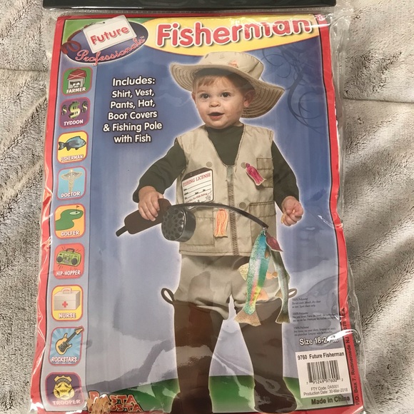toddler fishing vest and hat